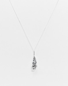 Посеребренное ожерелье с подвеской в форме обломка горной скалы Pilgrim-Серебристый