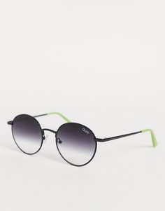 Солнцезащитные очки с круглыми стеклами Quay Australia I See You-Черный цвет