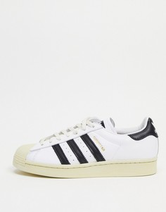 Белые кроссовки в стиле 80-х adidas Originals Premium Superstar-Белый