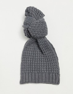 Серый вязаный шарф ASOS DESIGN