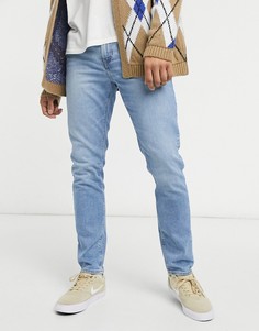 Голубые узкие джинсы стретч ASOS DESIGN-Голубой