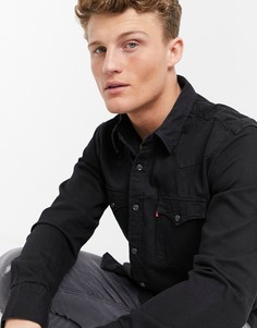 Выбеленная джинсовая рубашка цвета черного мрамора в ковбойском стиле Levis Barstow-Черный цвет Levis®