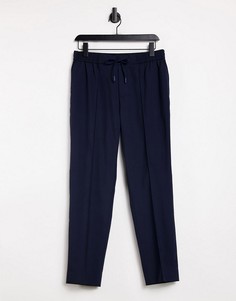 Темно-синие строгие джоггеры Topman-Темно-синий
