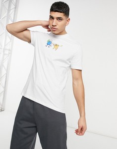 Белая футболка с принтом "Adventure Time" на груди ASOS DESIGN-Белый