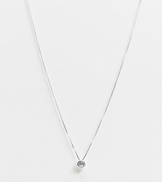 Ожерелье из стерлингового серебра с подвеской из прозрачного камня Kingsley Ryan-Серебристый