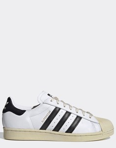 Черно-белые кроссовки adidas Originals Superstar 80-Белый