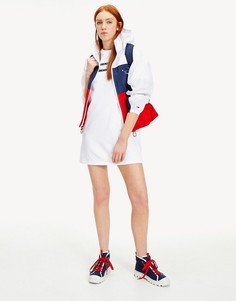 Платье-футболка с логотипом Tommy Jeans-Белый