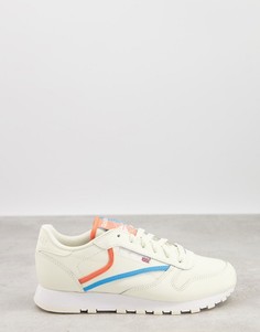 Белые классические кожаные кроссовки Reebok Classic-Белый