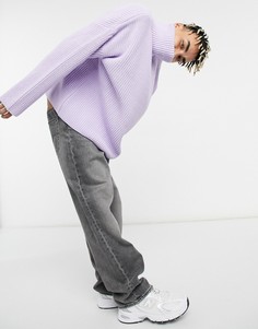 Сиреневый джемпер в стиле oversized с воротником-стойкой ASOS DESIGN