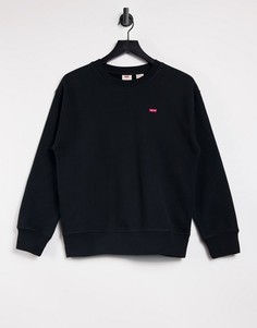 Черный классический свитшот с круглым вырезом Levis-Розовый цвет Levis®