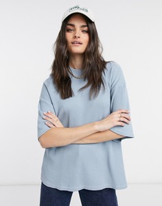 Oversized-футболка из вафельного трикотажа с высоким воротником ASOS DESIGN-Многоцветный