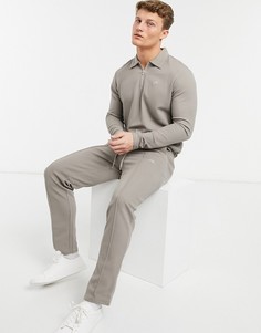 Бежевые джоггеры с фактурной отделкой от комплекта Jack & Jones Premium-Бежевый