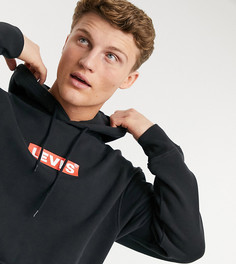 Черный свободный худи с логотипом-вставкой на груди Levis – эксклюзивно для ASOS-Черный цвет Levis®