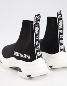 Черные кроссовки-носки Steve Madden Master-Черный