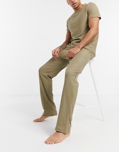 Комплект в стиле casual из футболки и джоггеров светло-коричневого цвета из ткани пике Burton Menswear-Светло-коричневый