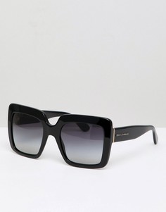 Квадратные солнцезащитные очки Dolce & Gabbana-Черный