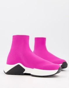 Розовые кроссовки-носки ASOS DESIGN Della-Розовый цвет