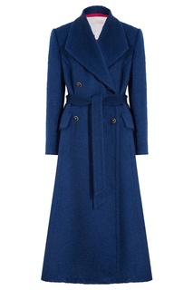 Пальто из альпаки синего цвета Sultancouture