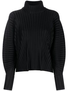 Pleats Please Issey Miyake плиссированный топ с высоким воротником