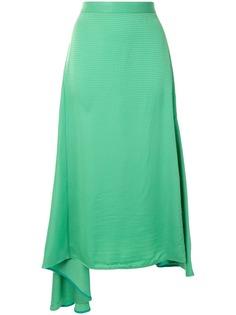MSGM юбка асимметричного кроя в ломаную клетку