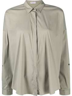 Brunello Cucinelli атласная блузка с потайной застежкой