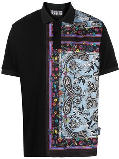 Versace Jeans Couture рубашка поло с принтом пейсли
