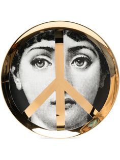 Fornasetti тарелка с принтом Lina Cavalieri