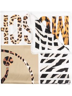 Moschino платок с анималистичным принтом