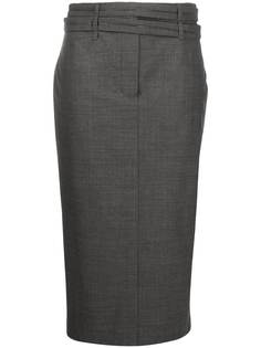 Brunello Cucinelli юбка с завышенной талией и поясом