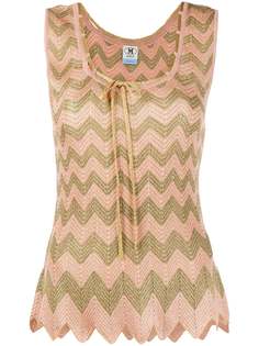 M Missoni трикотажный топ с узором зигзаг