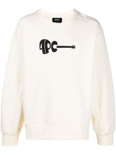 A.P.C. толстовка с круглым вырезом и логотипом