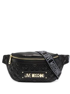 Love Moschino стеганая поясная сумка с логотипом