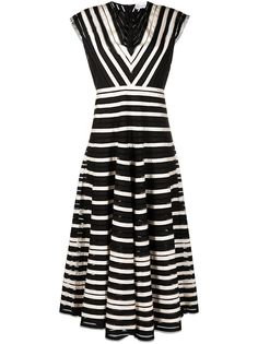 RED Valentino платье из тюля в полоску