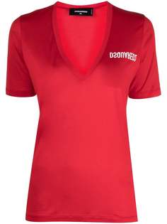 Dsquared2 футболка из джерси с V-образным вырезом