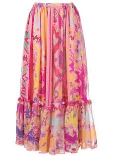 Etro юбка миди с цветочным принтом