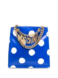 Moschino сумка на плечо в горох с логотипом