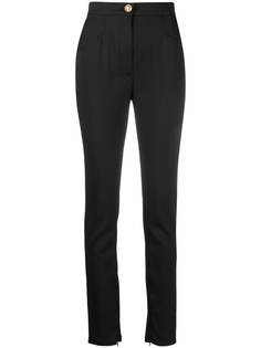 Balmain брюки кроя слим с разрезами