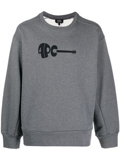 A.P.C. толстовка с круглым вырезом и логотипом