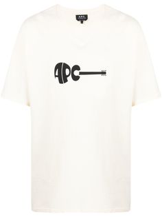 A.P.C. футболка с круглым вырезом и логотипом