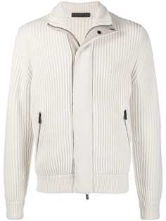 Ermenegildo Zegna кашемировый кардиган в рубчик