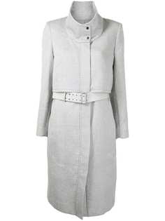 Helmut Lang Pre-Owned однобортное пальто с поясом