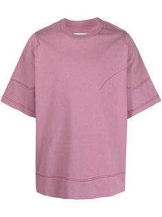 Jil Sander футболка с декоративной строчкой и круглым вырезом