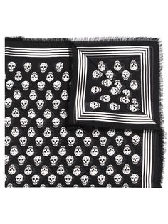 Alexander McQueen шарф с принтом Skull
