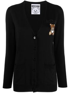 Moschino кардиган Teddy Bear с бисером