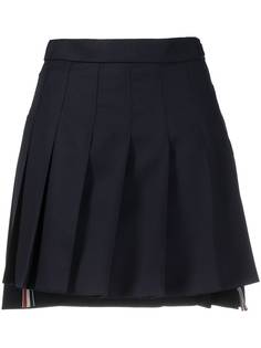 Thom Browne плиссированная юбка мини с асимметричным подолом