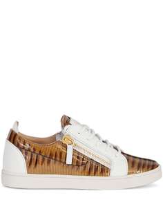 Giuseppe Zanotti кроссовки Gail с тиснением под кожу змеи
