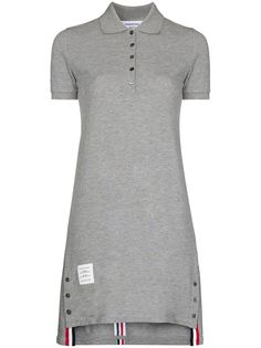 Thom Browne платье-футболка с отделкой в полоску