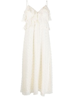 Zimmermann фактурное платье-комбинация длины миди