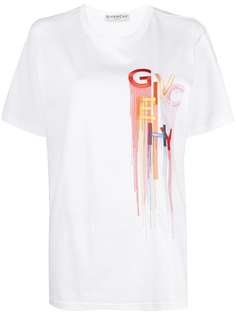 Givenchy футболка с вышитым логотипом
