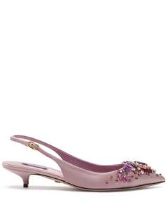 Dolce & Gabbana декорированные туфли с ремешком на пятке